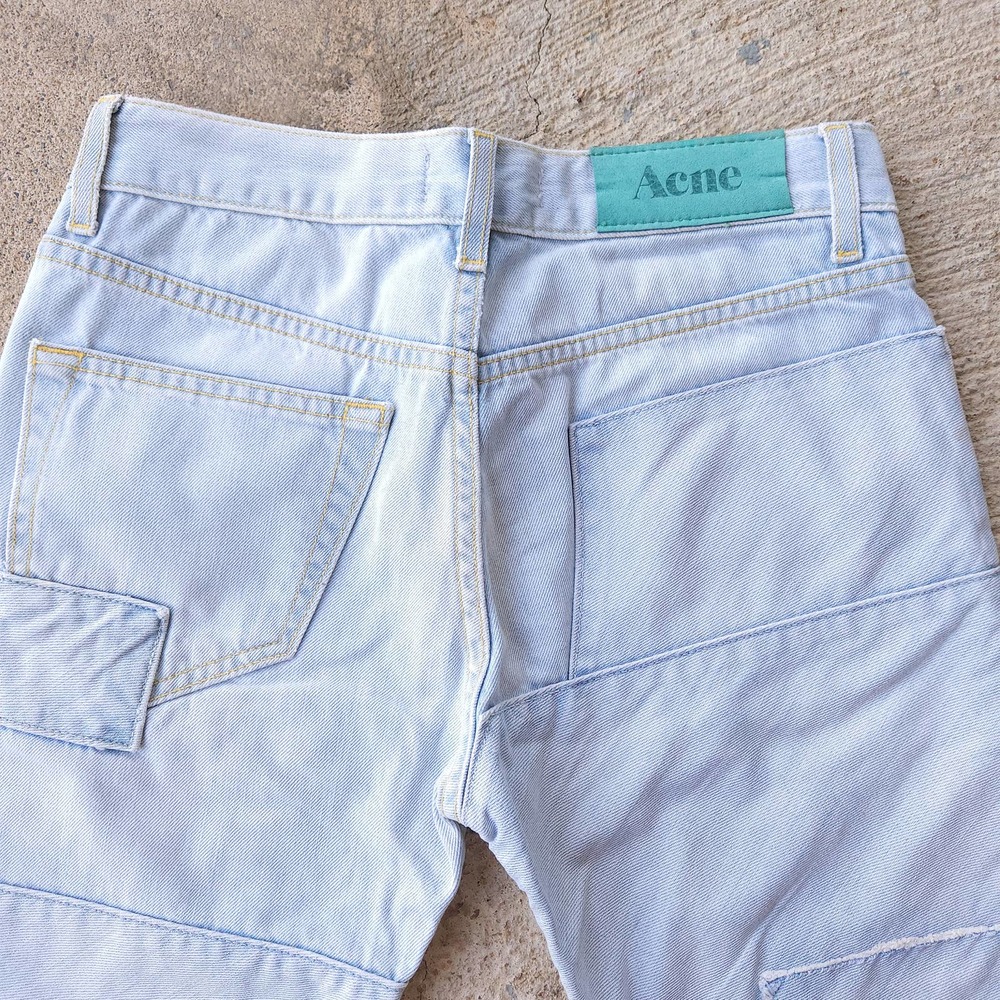 Acne Studios Patchwork Light Wash Straight Leg Je… - image 3